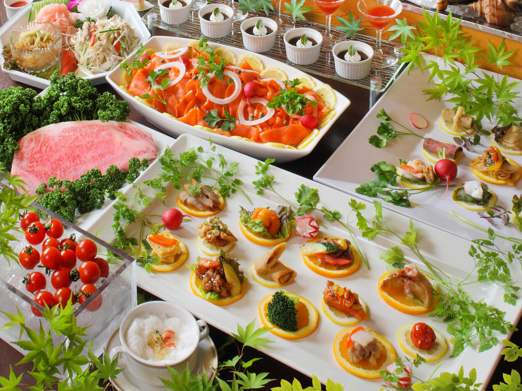 Asaya Hotel Нико Екстериор снимка A selection of canapés